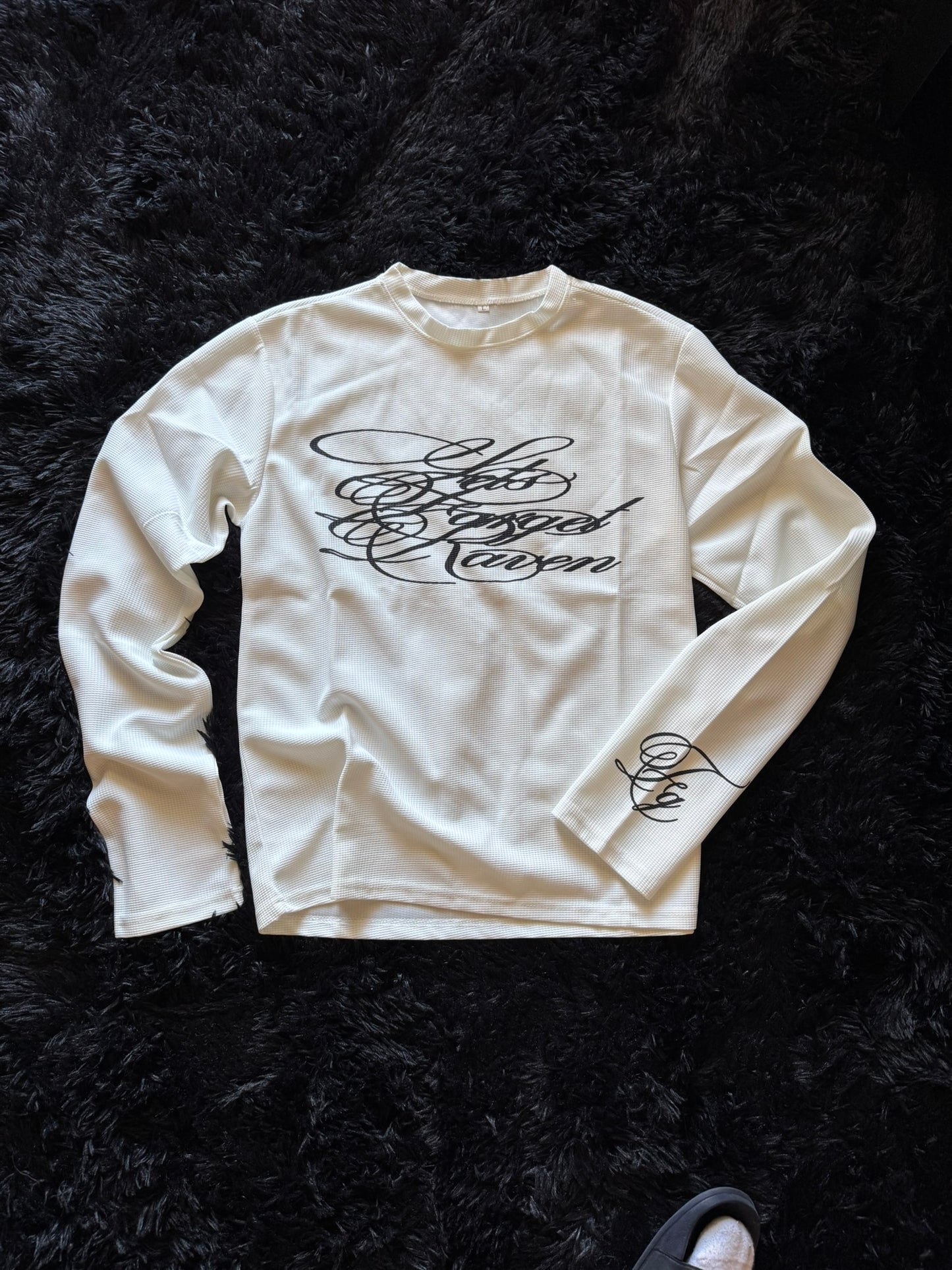 Cyber script Waffle Knit