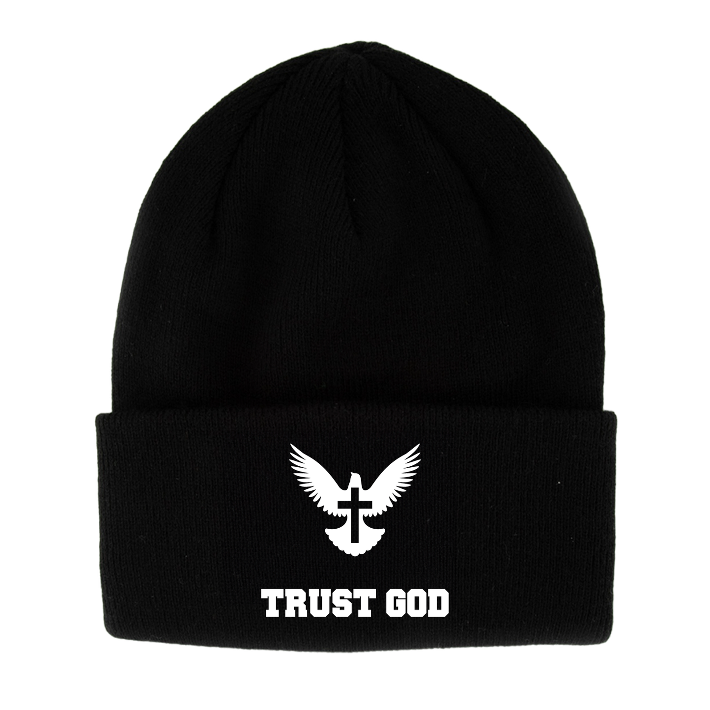 Trust God Beanie Black