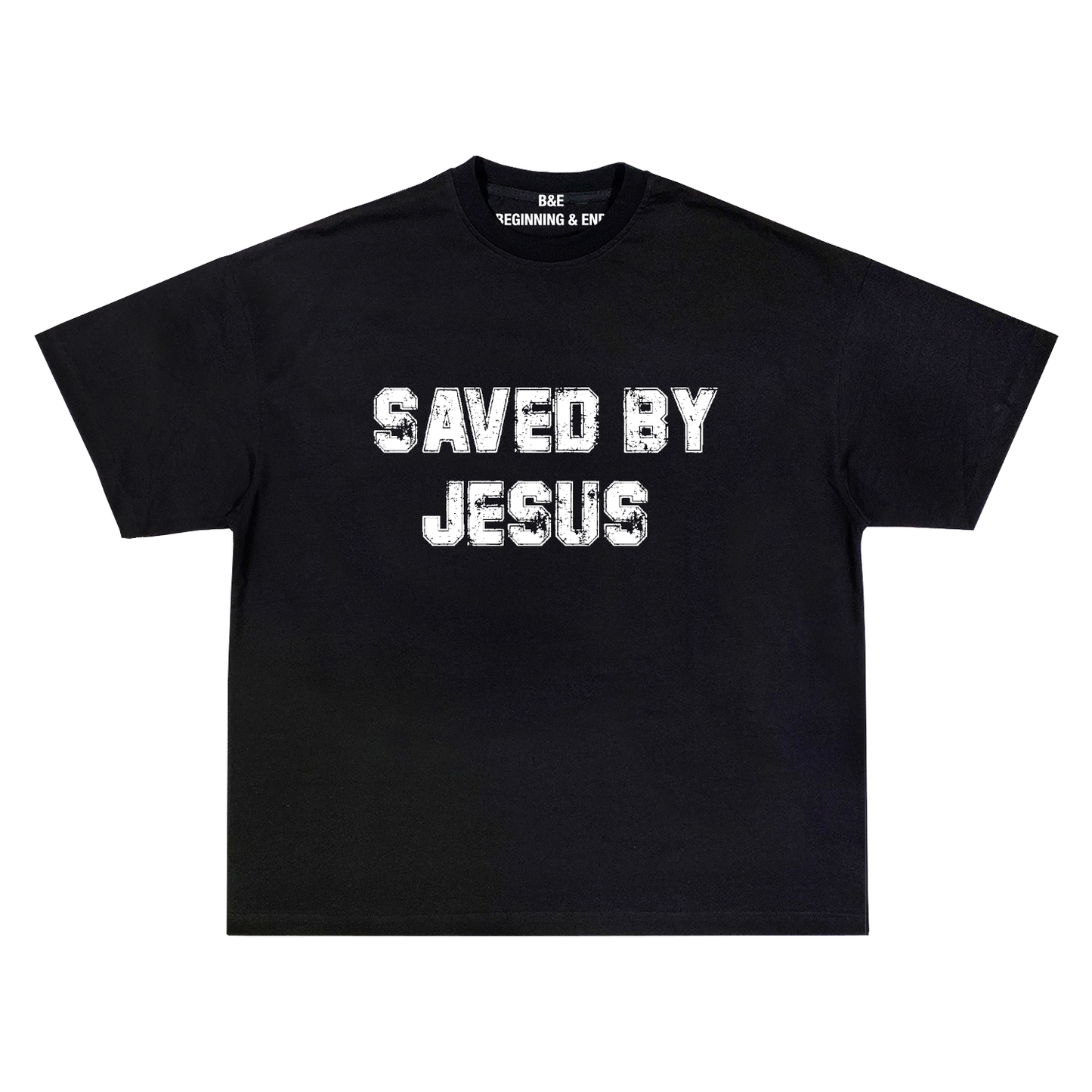 Saved By Jesus Black Tee
