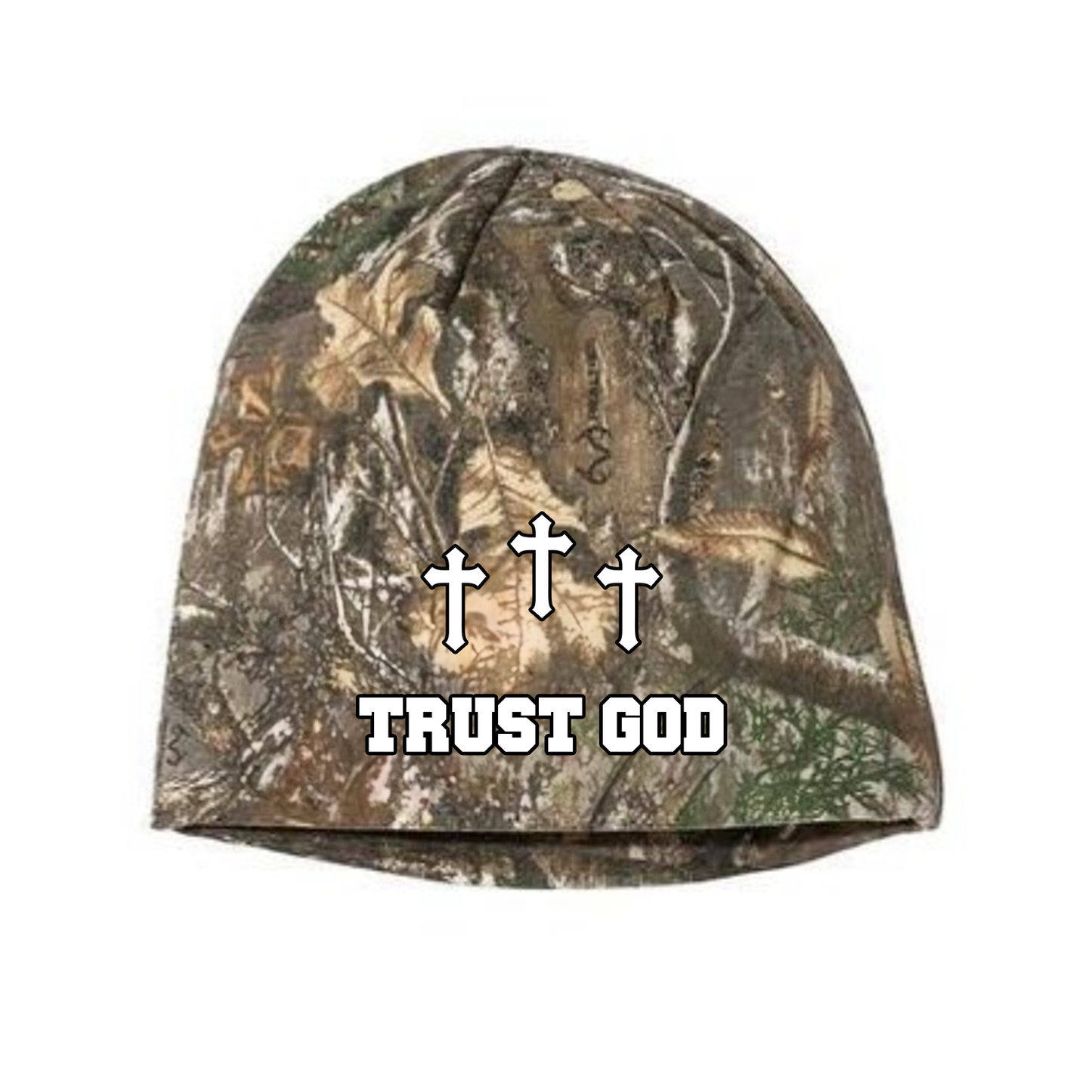 Trust God Camo Beanie